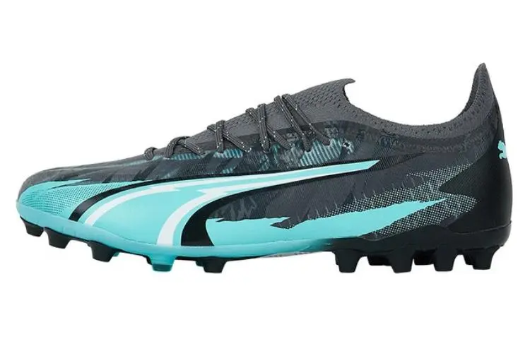 PUMA Ultra Ultimate MG Multi Ground Cushioning, Wear Resistant Soccer Shoes Unisex Black Blue