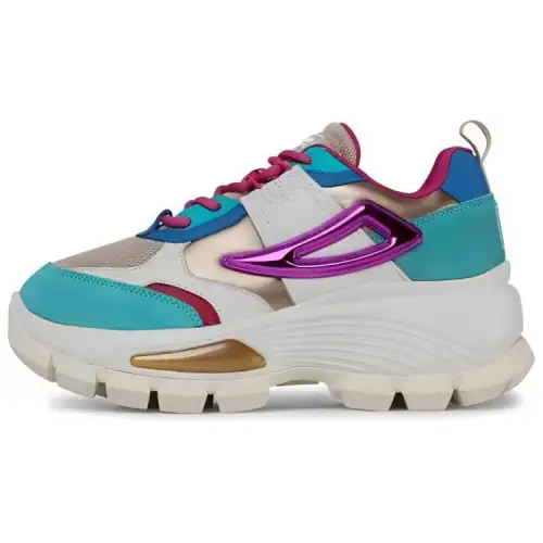 FILA Abrasion Resistant Breathable Low top Casual Shoes Women's Blue Gold