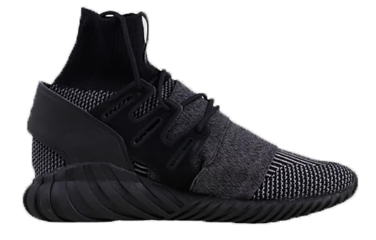 Высокие кроссовки adidas Originals Tubular Doom Primeknit (черно-белые) — Чёрный / белый — фото 2