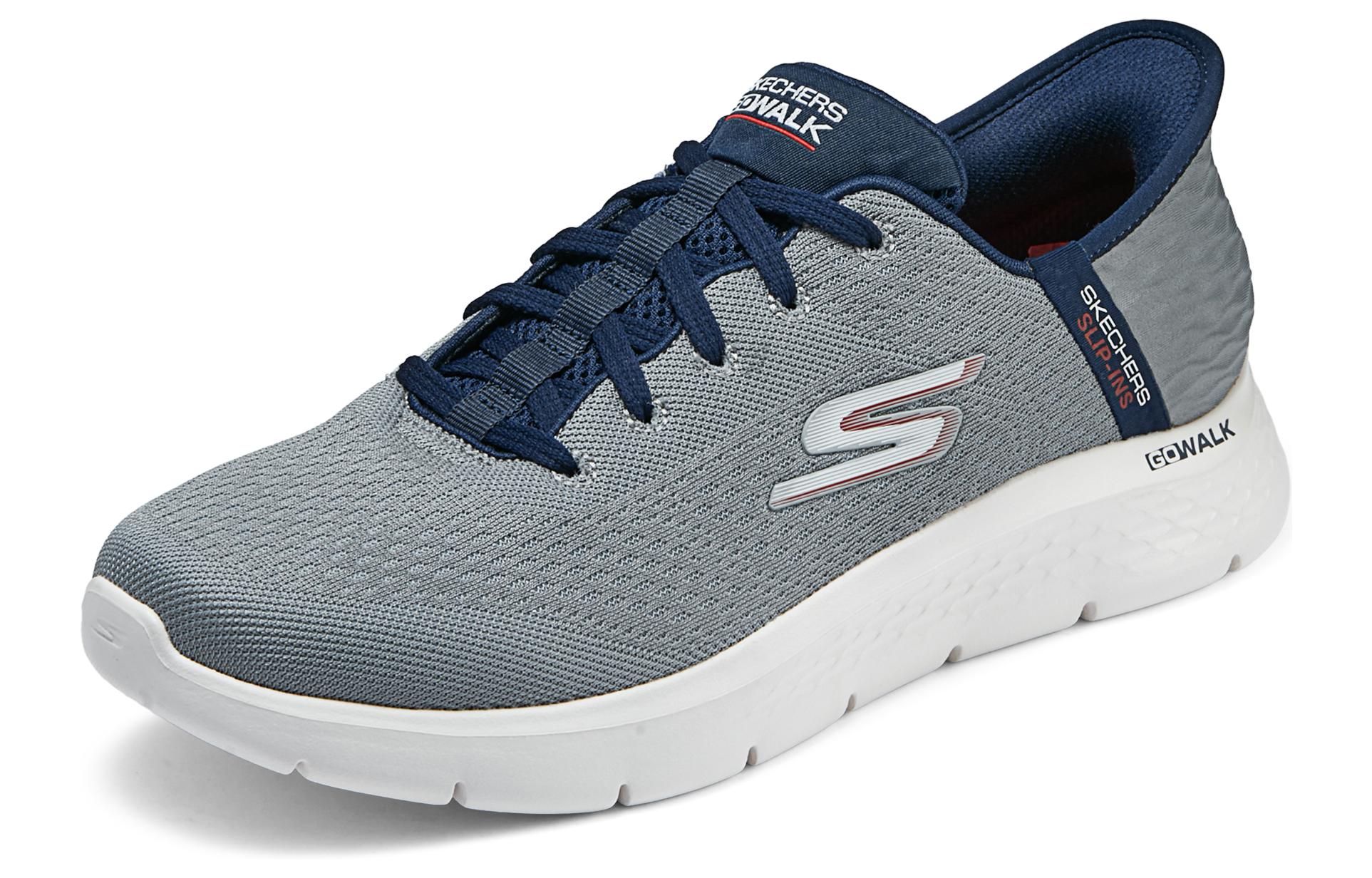 Skechers Go Walk Fle Hands Free Slip Ins Fabric Low top Casual Shoes Men’s Gray Blue