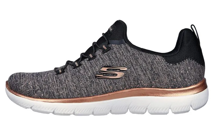 Skechers Summits Casual Shoes Women's Low Top Black/Gold