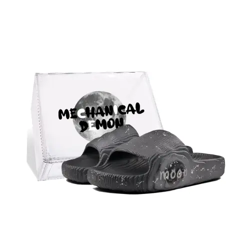 Adidas Originals Slip Resistant Abrasion Resistant Slide Slippers Unisex Dark Gray