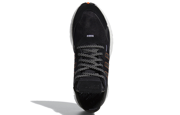 Кроссовки adidas originals Nite Jogger (черно-оранжево-белые) — фото 5