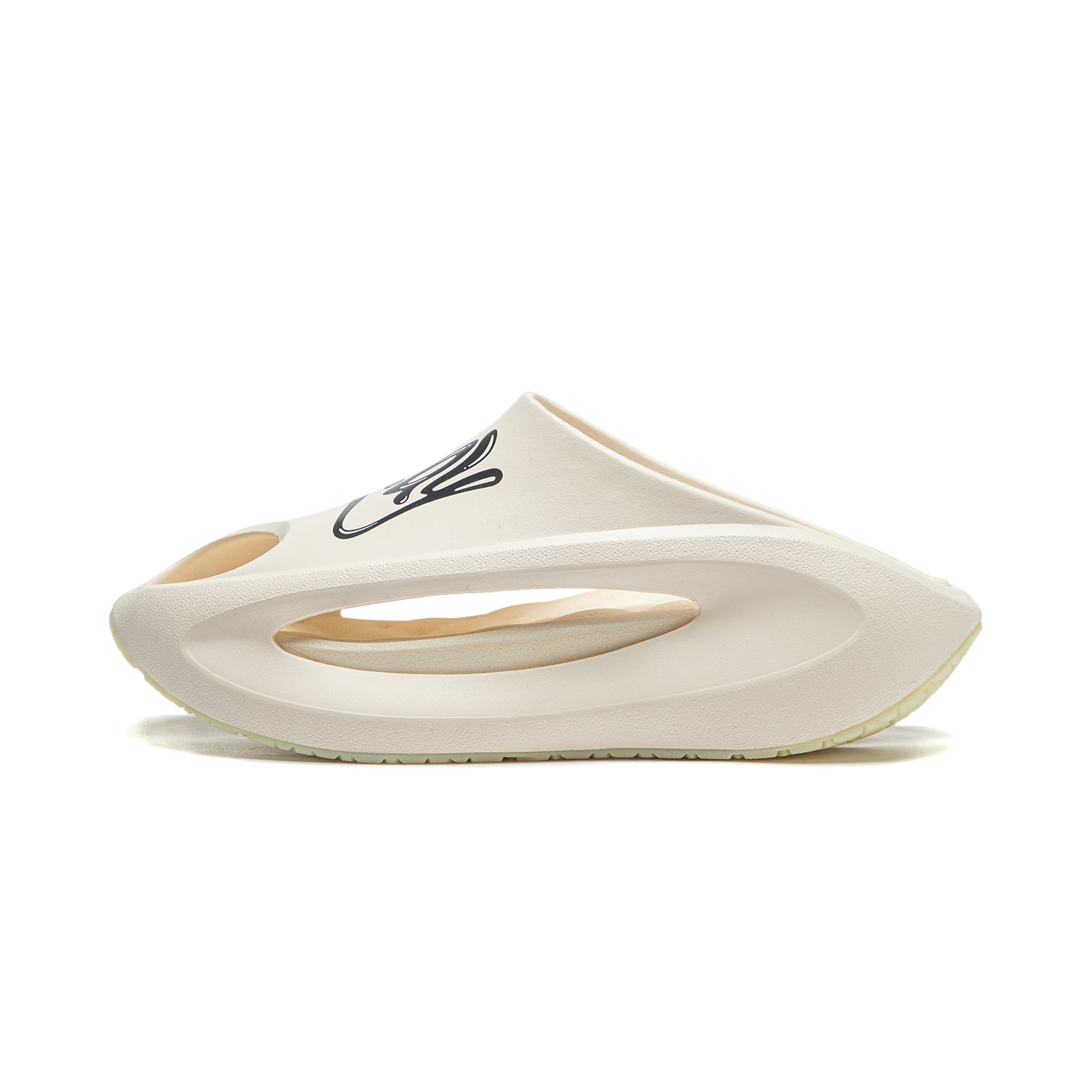 Li Ning Yun You Slay Comfortable And Trendy Slide Slippers Unisex Ecru