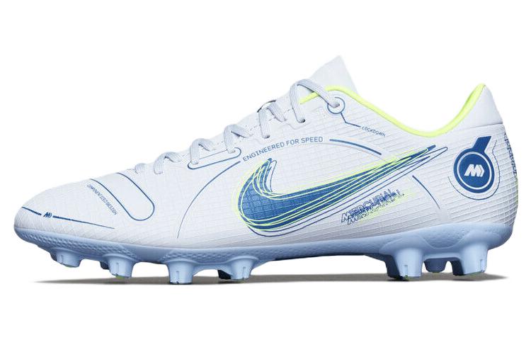 Nike Mercurial Vapor 14 Academy Hard Turf HG (Glue Short Nails) Anti-slip Wear-Resistant Lightweight Football Shoes Men's Gray Blue Green