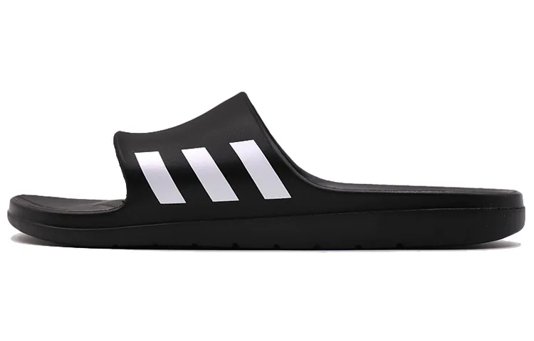 Adidas Aqualette Comfortable Quiet Slip Resistant Quiet Slip Resistant Slide Slippers Unisex Black White