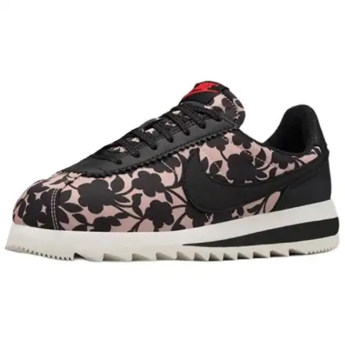 Liberty x Nike Cortez Slip Resistant Abrasion Resistant Low top Casual Shoes Unisex Black White