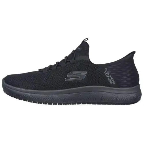 Skechers Slip Ins Work Summit Cushioning Low top Casual Shoes Unisex Black