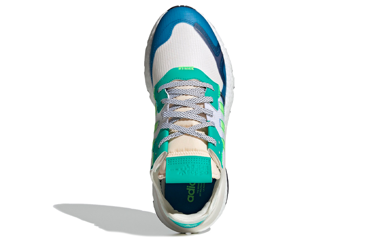 Кроссовки adidas originals Nite Jogger (белый / зеленый / синий) — Белый / зелёный / синий — фото 5