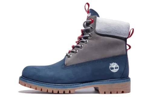Timberland PREMIUM Comfortable Short Combat Boots Men's Blue Gray