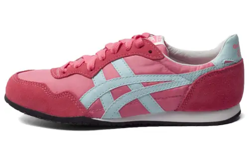 Onitsuka Tiger Serrano Fabric Cushioning Abrasion Resistant Slip Resistant Low top Casual Shoes Women's Rose Red