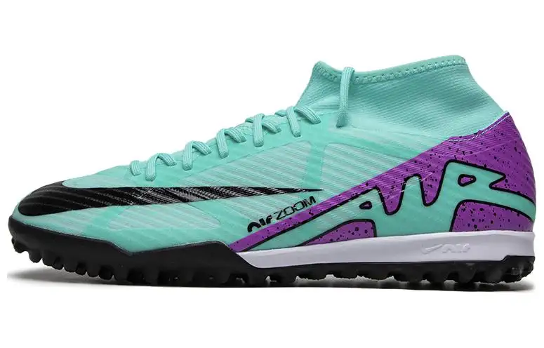 Nike Mercurial Superfly 9 Adult Combat TF (Glue Nails) Artificial Grass Football Shoes Men's Cyan