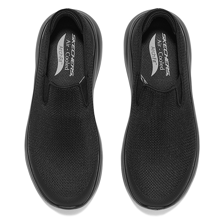 Skechers Abrasion Resistant Support Height Increasing Low top Casual Shoes Men’s Black