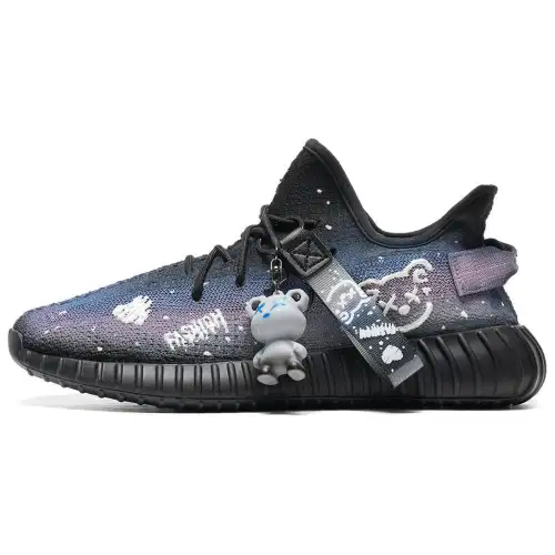 Adidas Originals Yeezy Boost 350 V2 Phantom Bearbrick Slip Resistant Abrasion Resistant Low top Casual Shoes Unisex