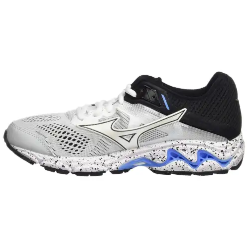 Mizuno Wave Inspire 15 Cushioning, Wear Resistant Low top Casual Shoes Women's White Black Blue