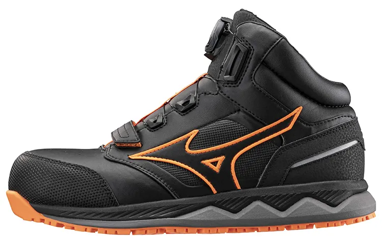 Mizuno Almighty Casual Shoes Men's Mid Top Black/Orange