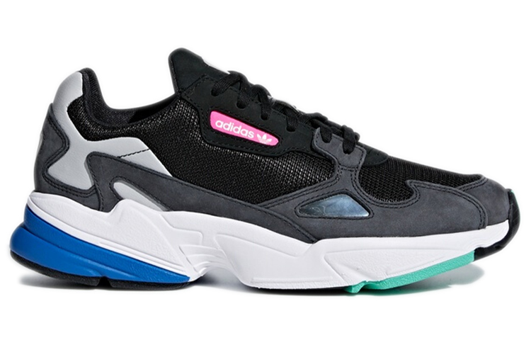 Женские кроссовки adidas originals Falcon (черно-бело-серые) — фото 2