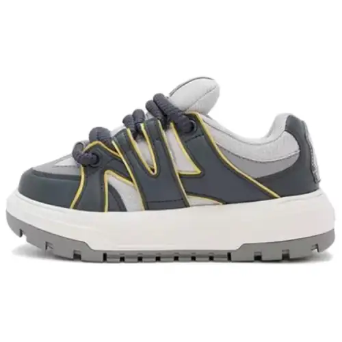 MLB New York Yankees Slip Resistant Abrasion Resistant Low top Casual Shoes Unisex Gray
