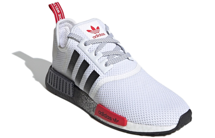 Кроссовки adidas NMD_R1 (белый / красный / черный) — Белый / красный / чёрный — фото 3