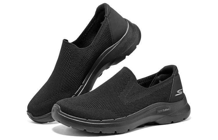 Skechers Go Walk 6 Fabric Breathable Lightweight Breathable And Lightweight Low top Casual Shoes Men’s Black