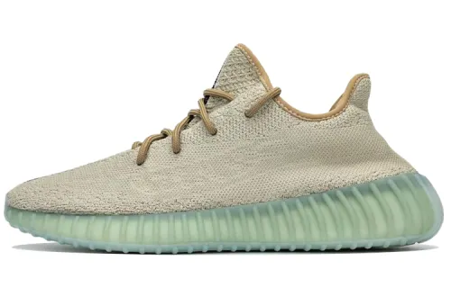Adidas Originals Yeezy Boost 350 V2 Leaf' Breathable Cushioning Low top Casual Shoes Unisex Brown Green
