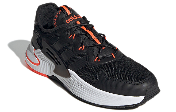 Мужские кроссовки adidas neo Roamer (черный / оранжевый) — Чёрный / оранжевый — фото 3