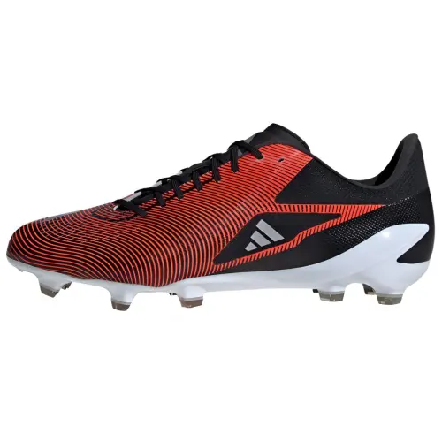 Adidas Adizero Firm Ground Slip Resistant Abrasion Resistant Rugby Shoes Unisex Black Red