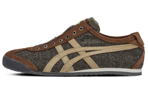Onitsuka Tiger MEXICO 66 Slip on Cushioning Slip Resistant Abrasion Resistant Low top Casual Shoes Unisex Brown