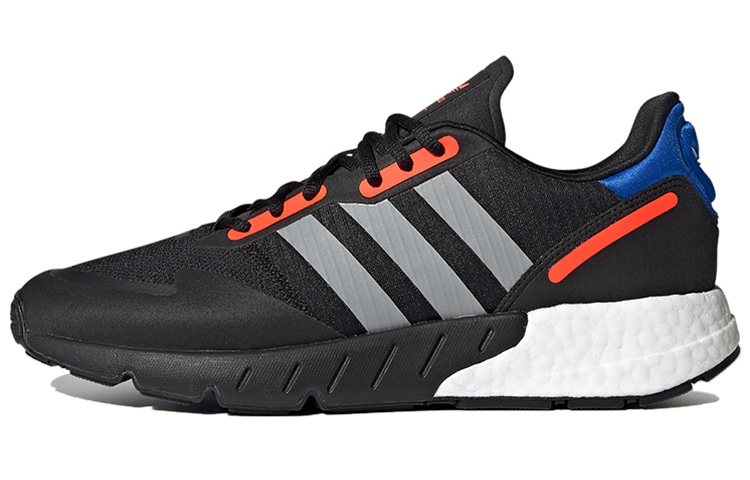 Кроссовки adidas originals ZX 1K (черно-бело-оранжево-синие) — Чёрный / белый / оранжевый / синий — фото 1