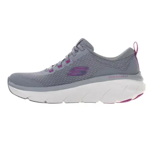 Skechers D'Lux Walker 2.0 Mesh Mid top Casual Shoes Women's Gray