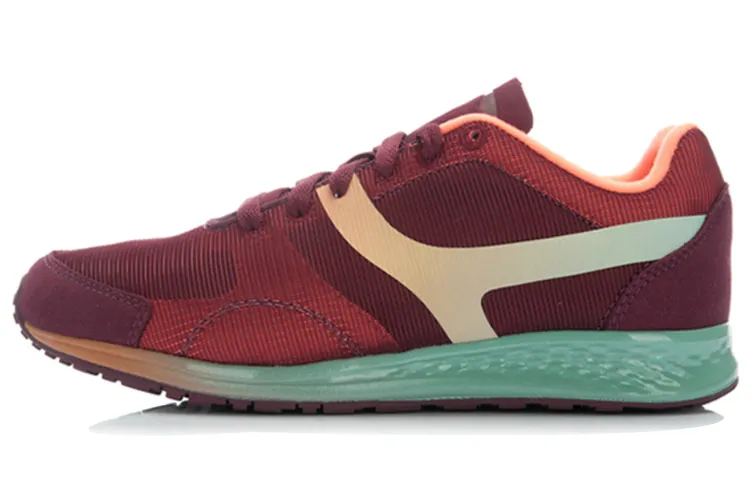 Li Ning Casual Shoes Women's Low Top Red Brown