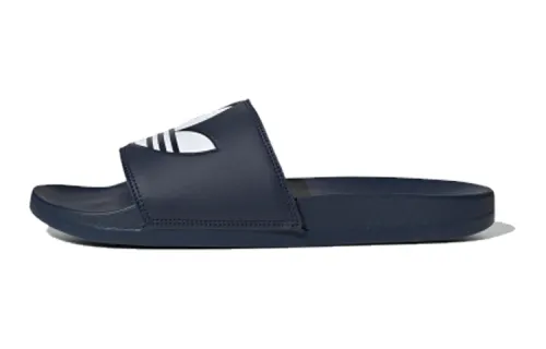 Adidas Originals ADILETTE LITE Comfortable Rubber Sole Slip Resistant Slide Slippers Unisex Navy Blue With White