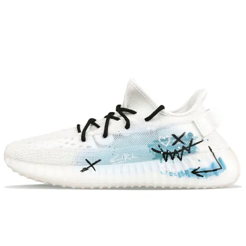 Adidas Originals Yeezy Boost 350 V2 Abrasion Resistant Abrasion Resistant Low top Casual Shoes Unisex White