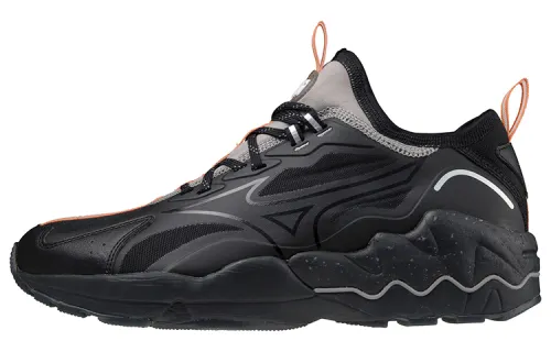 Mizuno Wave Rider 1 Slip Resistant, Abrasion Resistant, Breathable Low top Casual Shoes Unisex Black