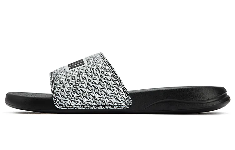 PUMA Popcat 20 Sports Rubber Sole Slide Slippers Unisex Black White