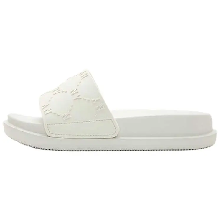 MLB New York Yankees Slip Resistant Abrasion Resistant Slip Resistant Abrasion Resistant Slide Slippers Unisex White