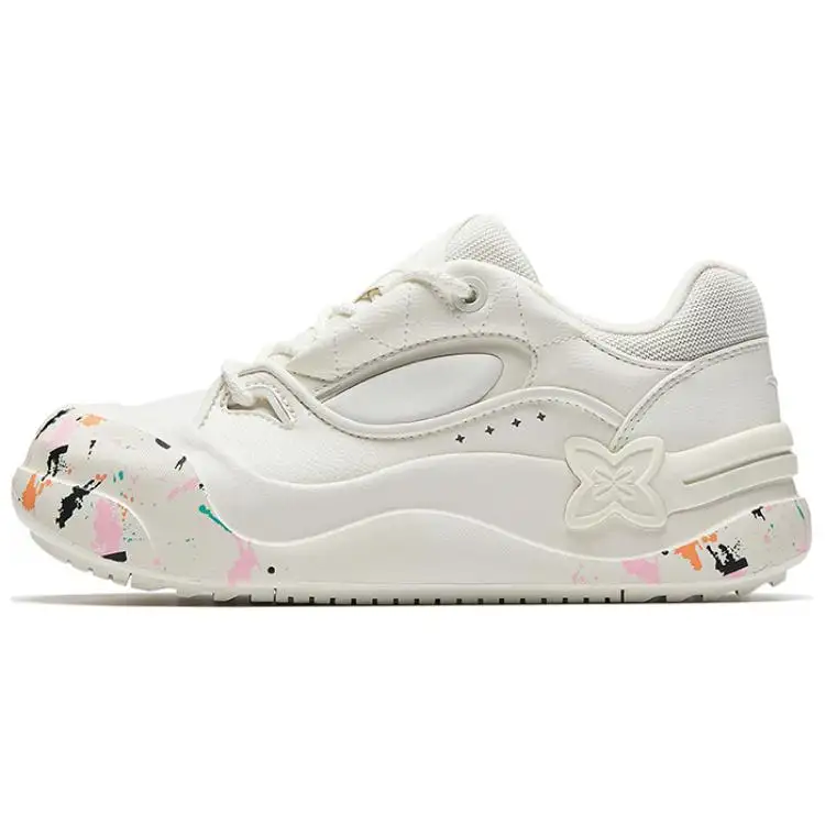 Anta Slip Resistant Abrasion Resistant Low top Casual Shoes Women's Ivory White
