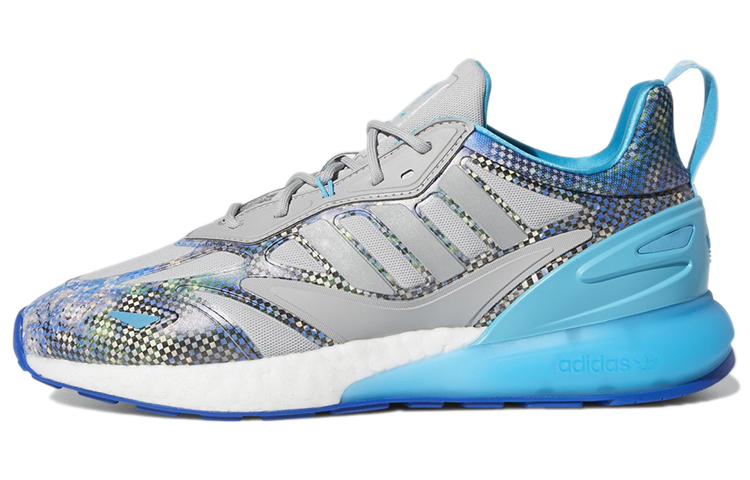 Ninja x adidas originals ZX 2K 2.0 \"Time In\" joint model trendy sports shoes low top gray blue
