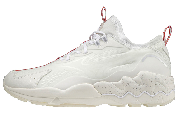 Mizuno Wave Rider 1 Textile, Leather Slip Resistant, Abrasion Resistant, Breathable Low top Casual Shoes Unisex White