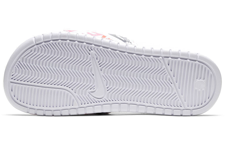 Женские шлепанцы Nike Benassi JDI Floral (бело-черно-красные) — Белыйчёрныйкрасный — фото 5