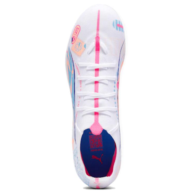 PUMA Ultra 5 Match AG Artificial Ground FG Firm Ground Abrasion Resistant Soccer Shoes Men’s White Blue