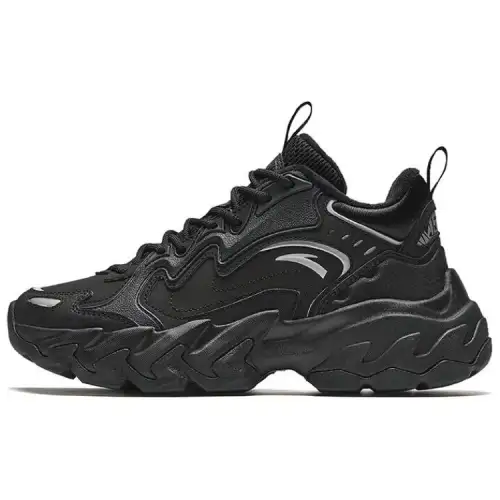Anta Rock Fleece Lined, Comfortable Fashion Slip Resistant Abrasion Resistant Mid top Casual Shoes Women's Black
