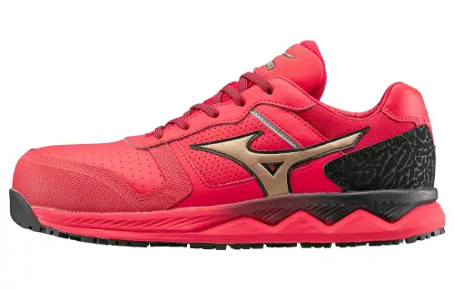 Mizuno Almighty Hw 11L Leather Slip Resistant Abrasion Resistant Low top Sports Casual Shoes Unisex Red