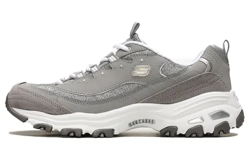 Skechers D'Lites Low Top Running Shoes Grey Women's