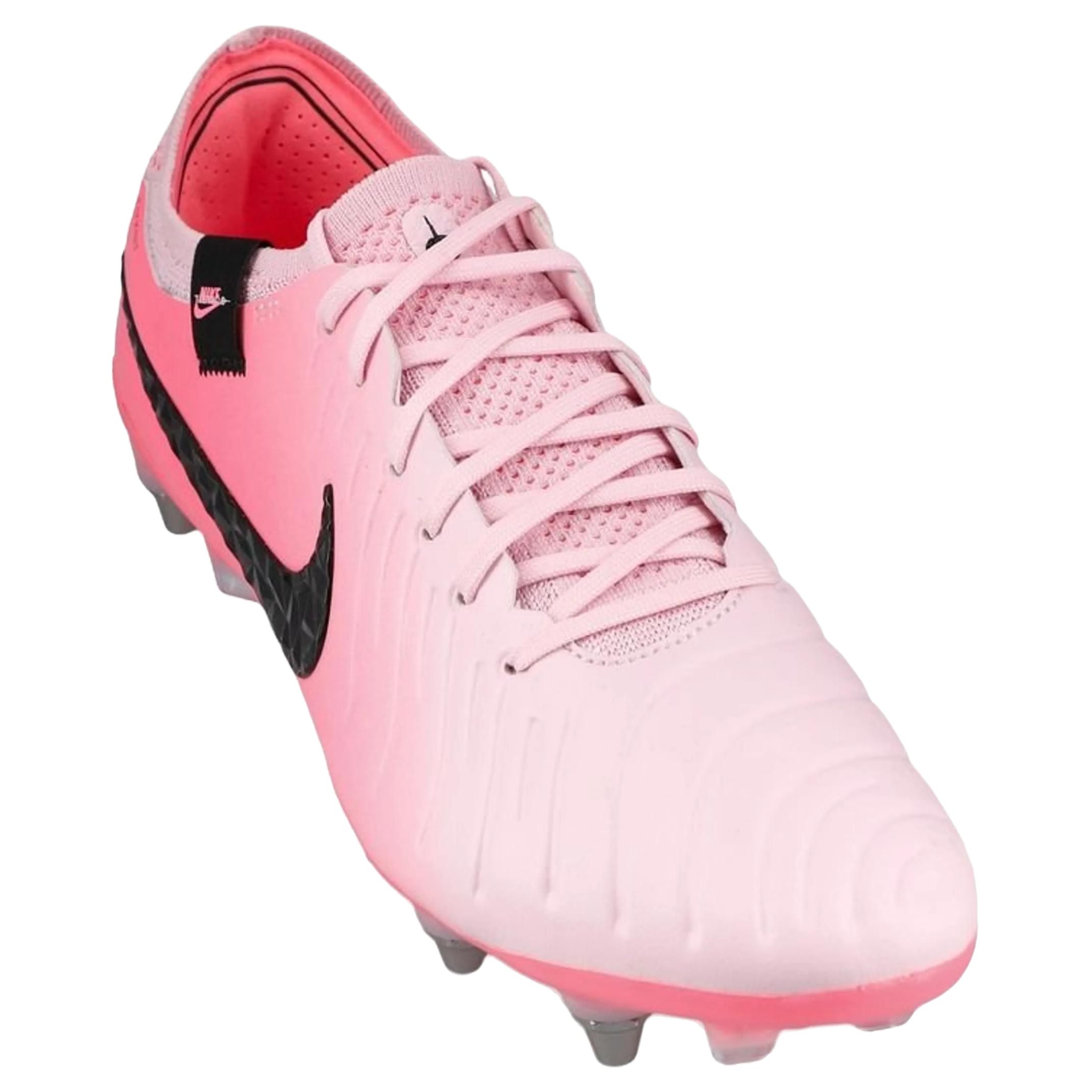Nike Tiempo Legend 10 Slip Resistant Abrasion Resistant Soccer Shoes Men’s Pink Black