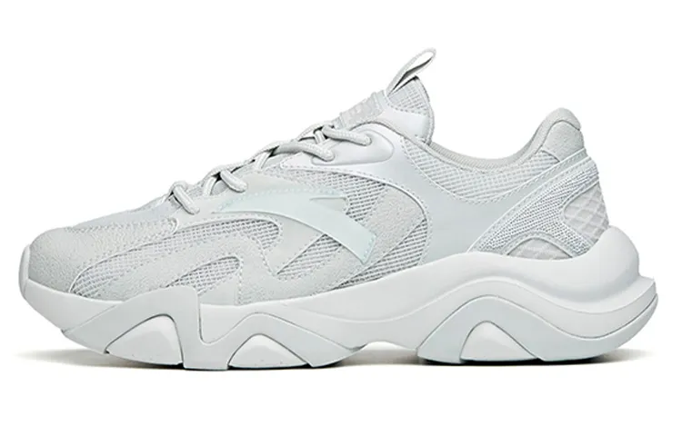 ANTA Casual Shoes Women's Low Top White Gray Green