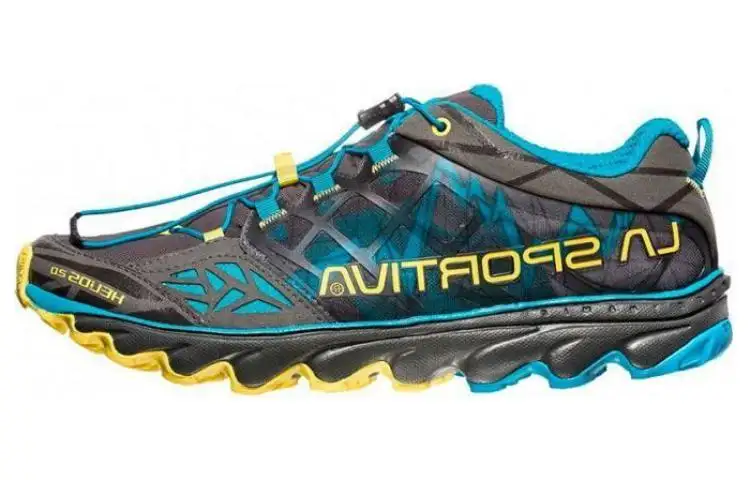 LA SPORTIVA Leather Low top Casual Shoes Men's Black Blue
