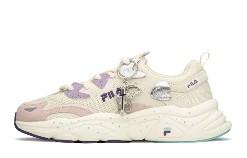 FILA Mars 1 Slip Resistant Abrasion Resistant Low top Casual Shoes Women's White Purple