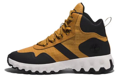 Timberland Casual Shoes Men's High Top Black/Yellow