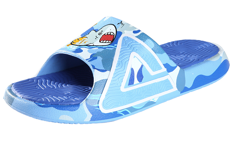 PEAK X IDX Slide Slippers Men's Blue Camouflage Color